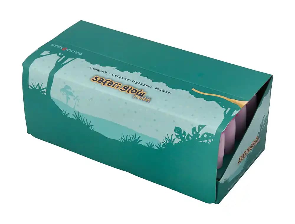 Rotulador imaginovo fluorescente safari glow pastel animales surtidos