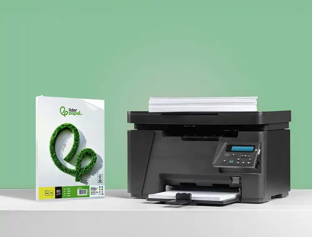 Papel liderpapel a4 80g/m2 liso paquete de 250 hojas