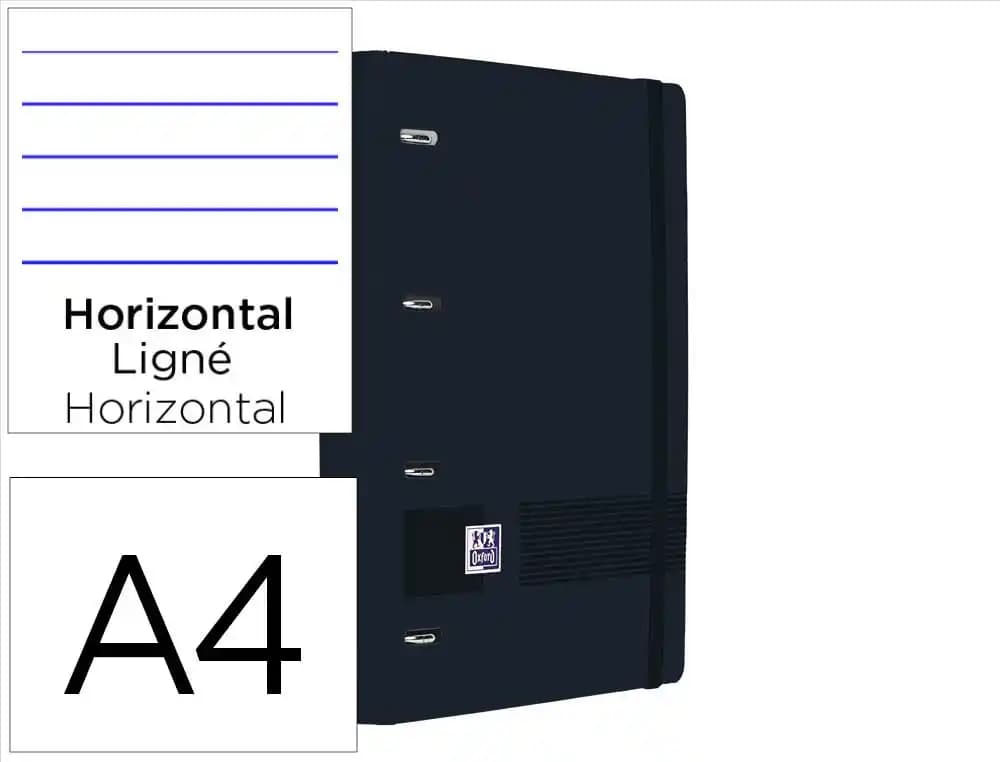 Oxford Archivador Oxford eurobinder+ live&go polyfoam DIN A4+ 120 hojas horizontal color negro