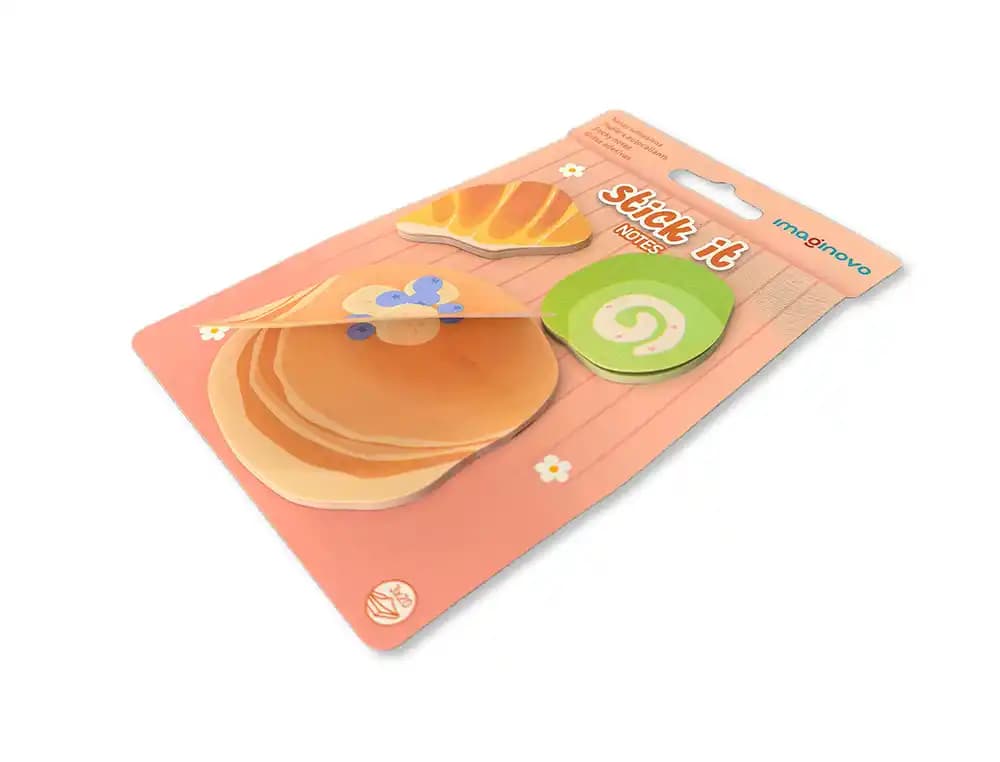 Bloc notas adhesivas imaginovo foodies tortitas 20 hojas tamaños surtidos