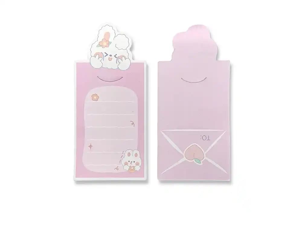 Bloc notas adhesivas imaginovo letter con mensaje trasero conejito 20 hojas 85x164 mm