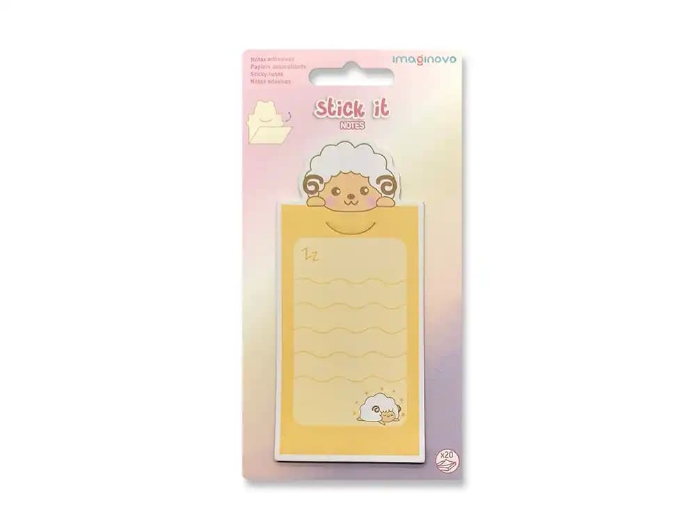 Bloc notas adhesivas imaginovo letter con mensaje trasero cabra 20 hojas 85x164 mm