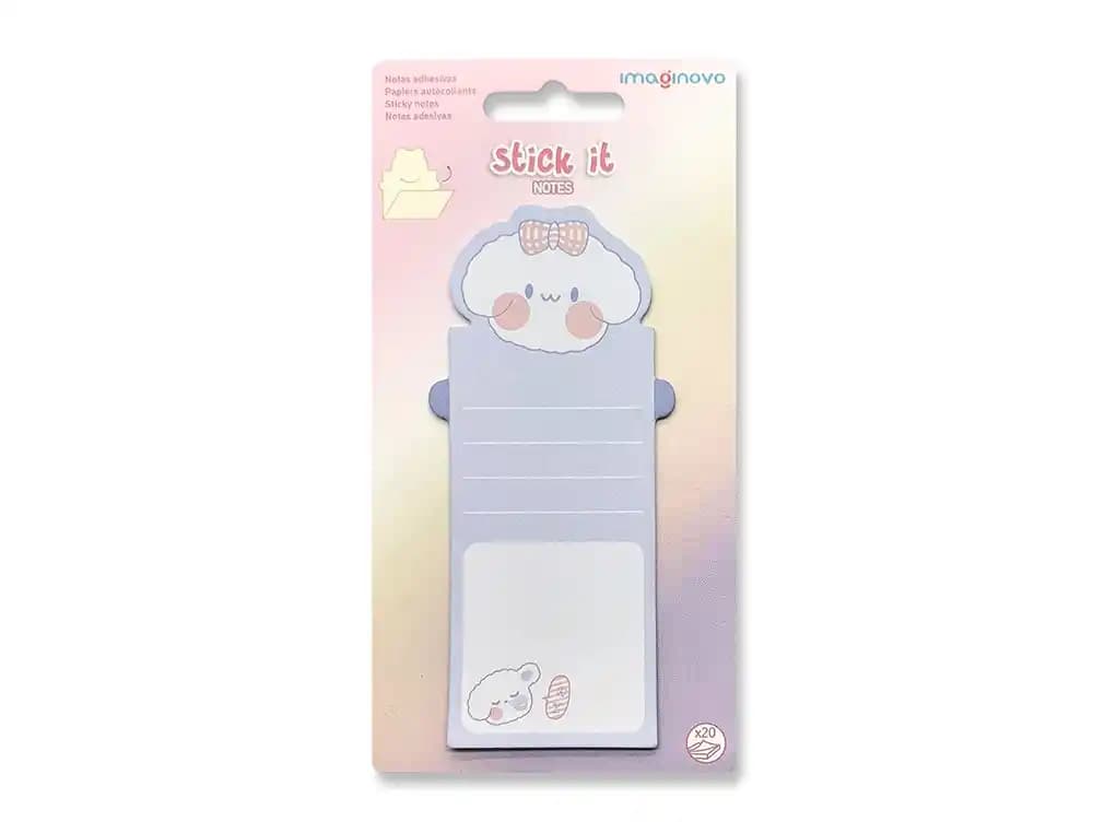 Bloc notas adhesivas imaginovo letter con mensaje trasero perro 20 hojas 85x164 mm