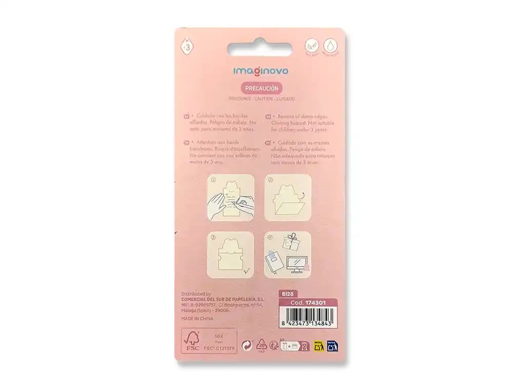 Bloc notas adhesivas imaginovo letter con mensaje trasero pollito 20 hojas 85x164 mm