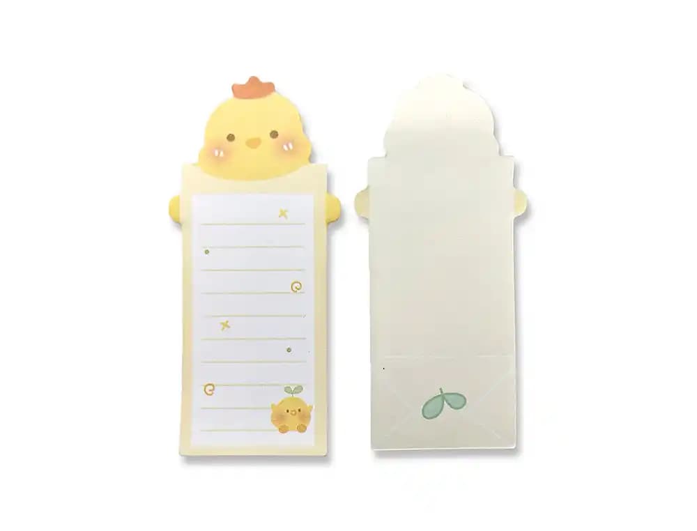 Bloc notas adhesivas imaginovo letter con mensaje trasero pollito 20 hojas 85x164 mm