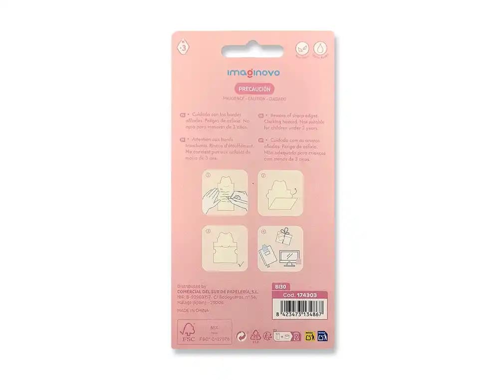 Bloc notas adhesivas imaginovo letter con mensaje trasero gato 20 hojas 85x164 mm