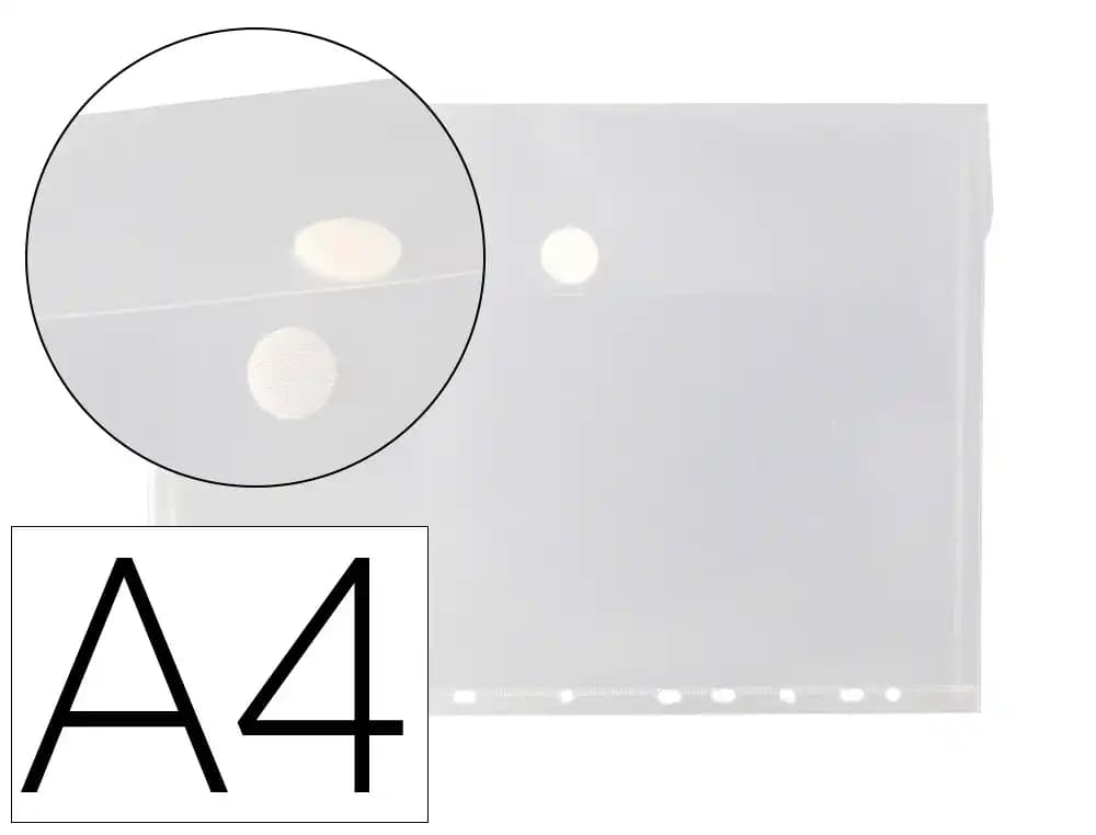 Liderpapel Carpeta liderpapel dossier broche polipropileno a4 cierre de velcro 180 micras 11 taladros transparente