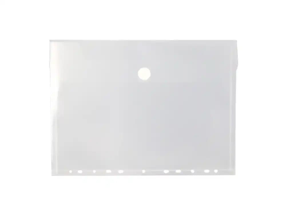 Carpeta liderpapel dossier broche polipropileno a4 cierre de velcro 180 micras 11 taladros transparente