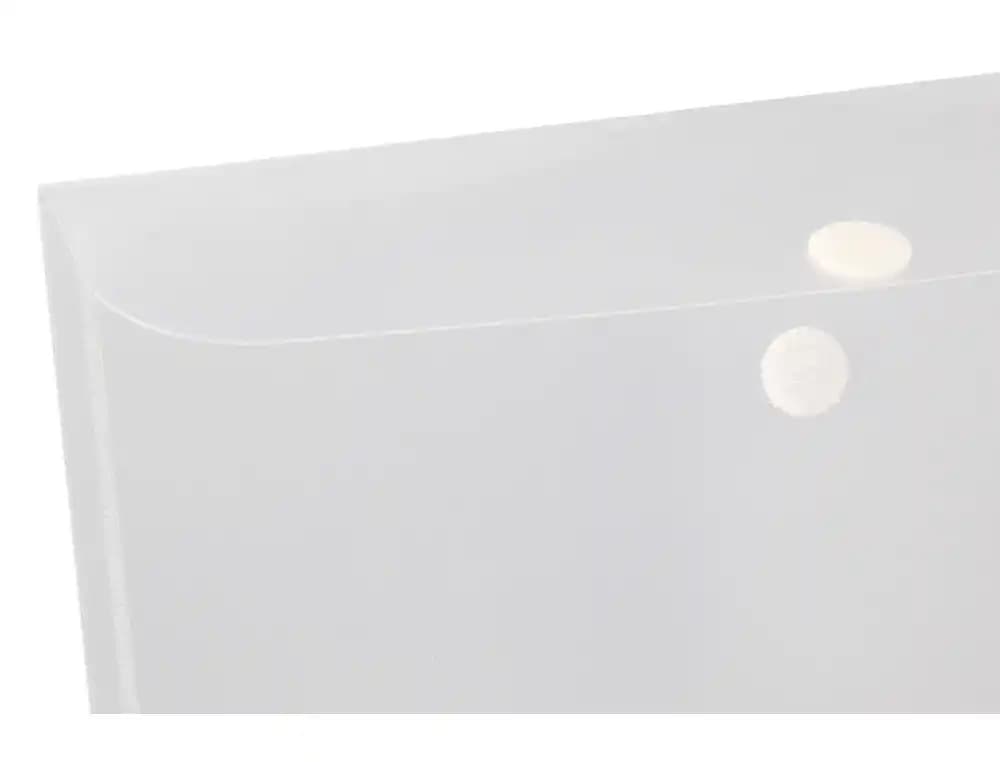 Carpeta liderpapel dossier broche polipropileno a4 cierre de velcro 180 micras 11 taladros transparente