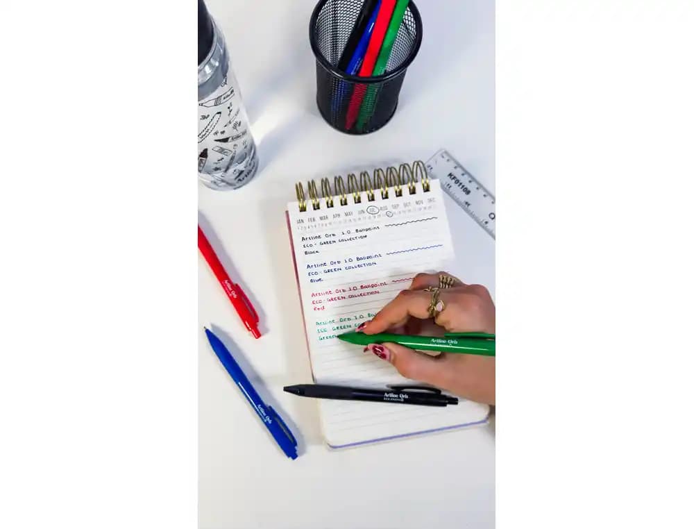 Boligrafo artline orb eco green retractil 1 mm