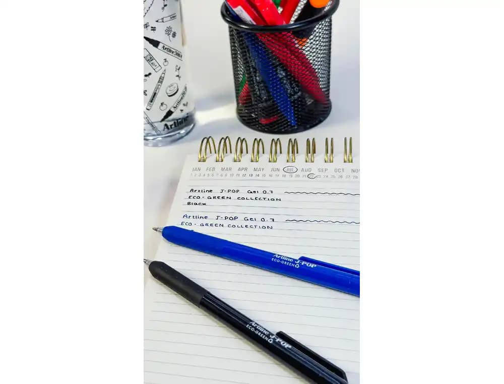 Boligrafo artline j-pop eco green retractil tinta gel 0,7 mm