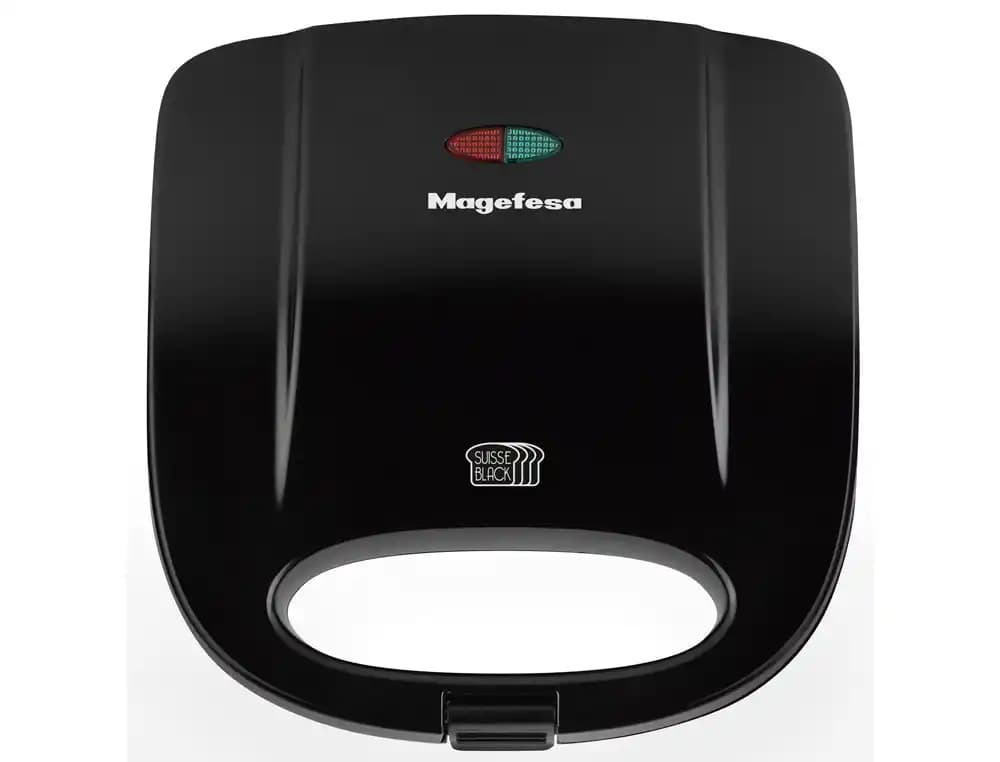 Sandwichera magefesa suisse black 750w con asa fria al tacto antiadherente