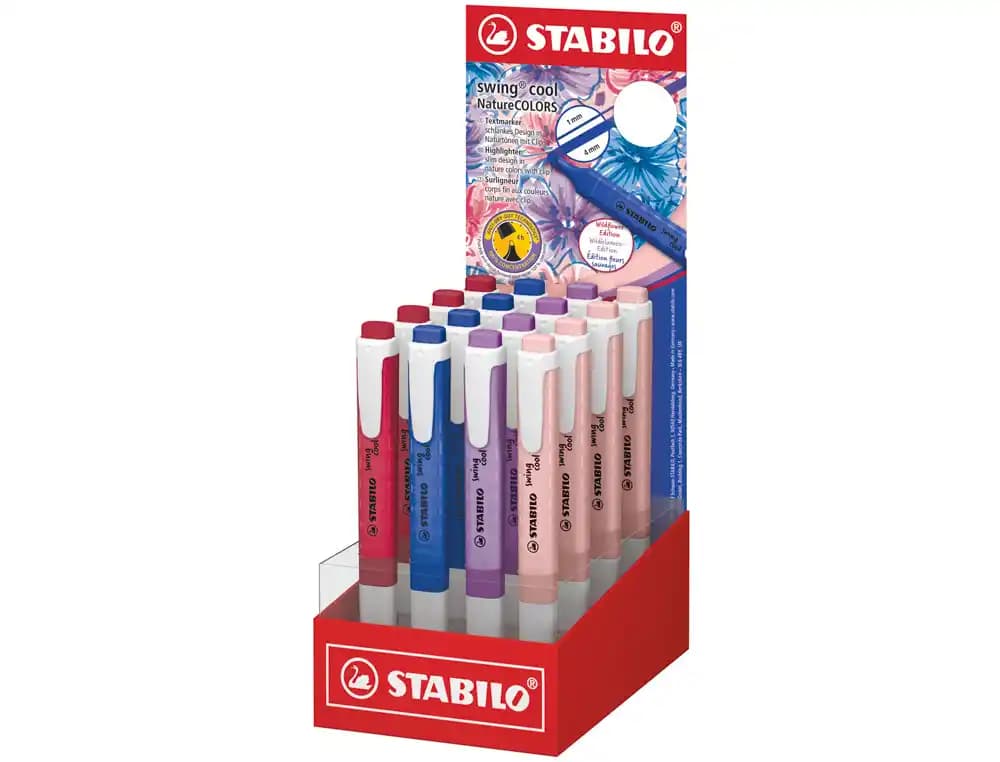 Stabilo Rotulador stabilo fluorescente fino swing cool nature edicion wildflower expositor de 16 unidades