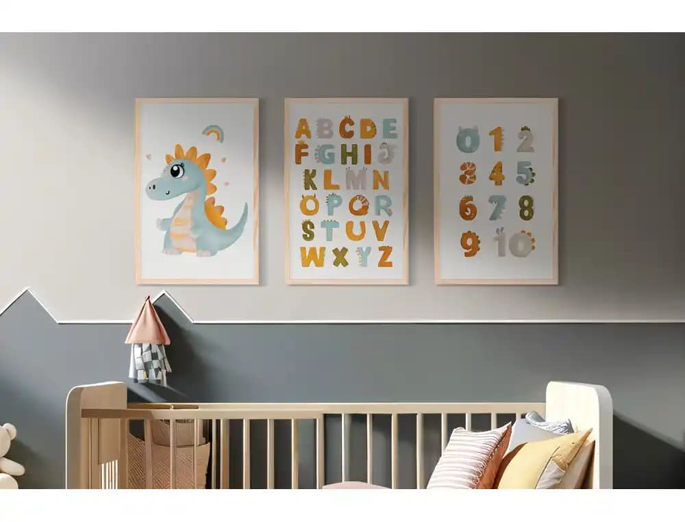 Pizarra blanca bi-office magnetica acero lacado blanco marco de madera con numeros para niños 60x45 cm