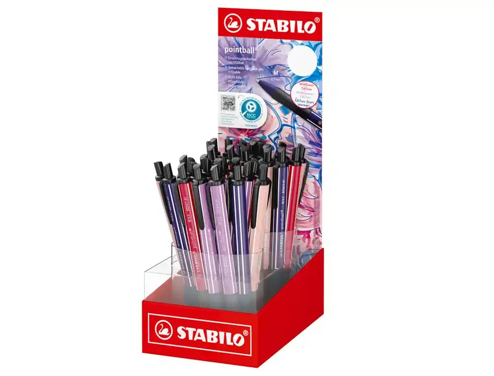 Stabilo Bolígrafo Stabilo nature colors wildflower retráctil expositor de 38 unidades colores surtidos