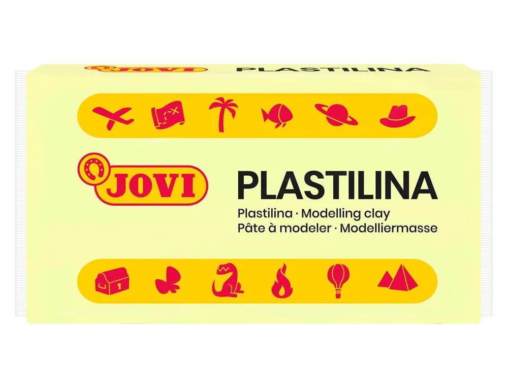 Jovi Plastilina Jovi 70 fosforescente que brilla en la oscuridad, caja de 18 barras de 50 g