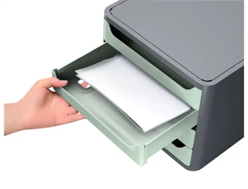 Fichero de cajones cep first 4 cajones color gris/verde salvia 288x346x234 mm