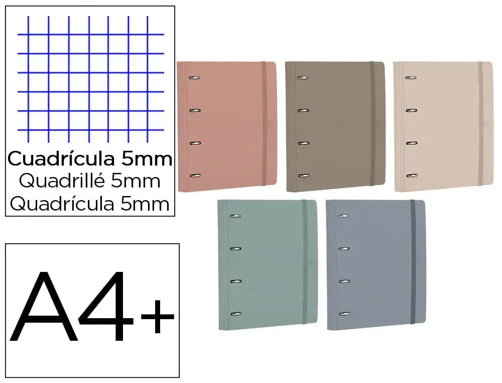 Oxford Carpeta anillas Oxford europeanbinder forest DIN A4+ con recambio cuadro 5mm