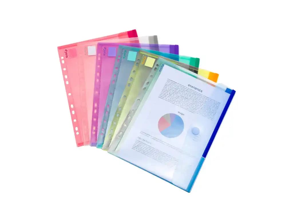 Djois Funda multitaladro djois polipropileno con velcro din a4 pack de 12 unidades colores surtidos