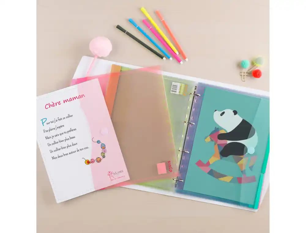 Funda multitaladro djois polipropileno con velcro din a4 pack de 12 unidades colores surtidos