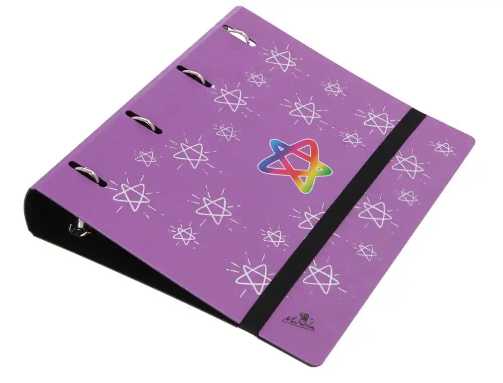 Carpeta 4 anillas 40 mm mixtas mariola polyfoam din a4 sin recambio estrellas