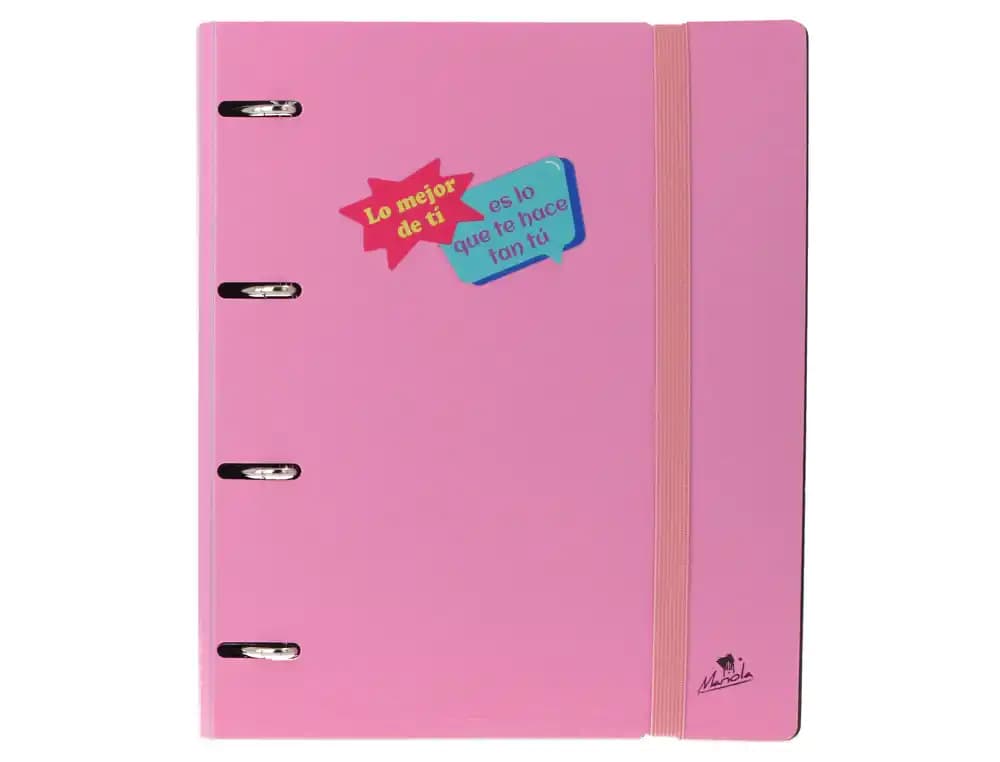 Carpeta 4 anillas 40 mm mixtas mariola polyfoam din a4 sin recambio estrellas pastel frases