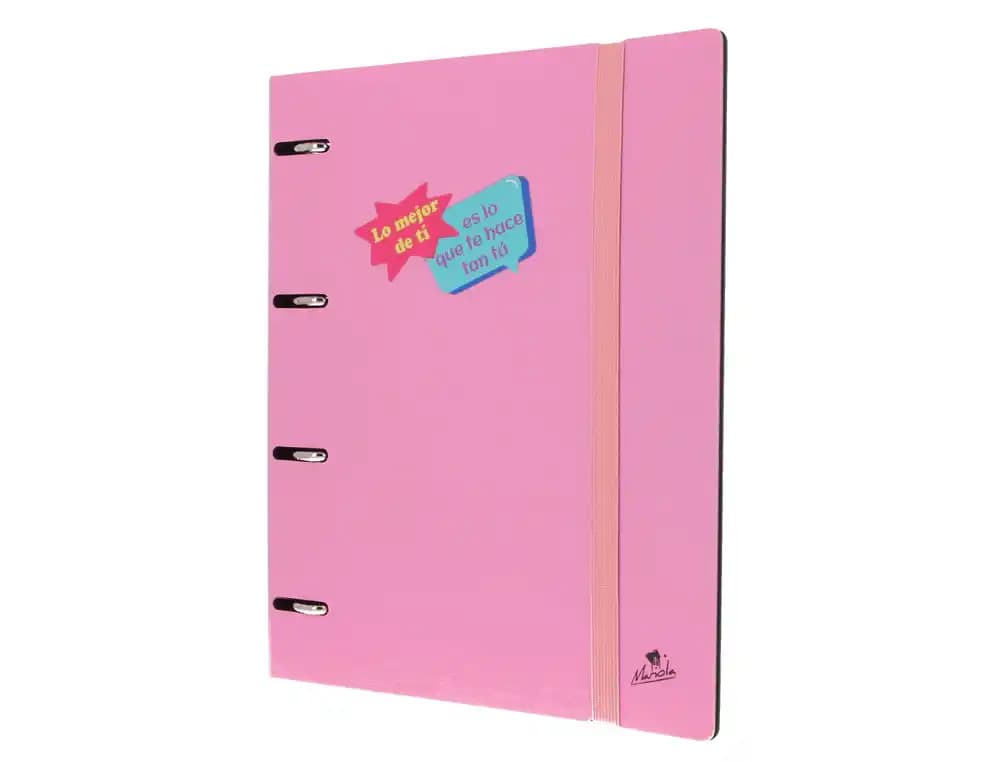 Carpeta 4 anillas 40 mm mixtas mariola polyfoam din a4 sin recambio estrellas pastel frases