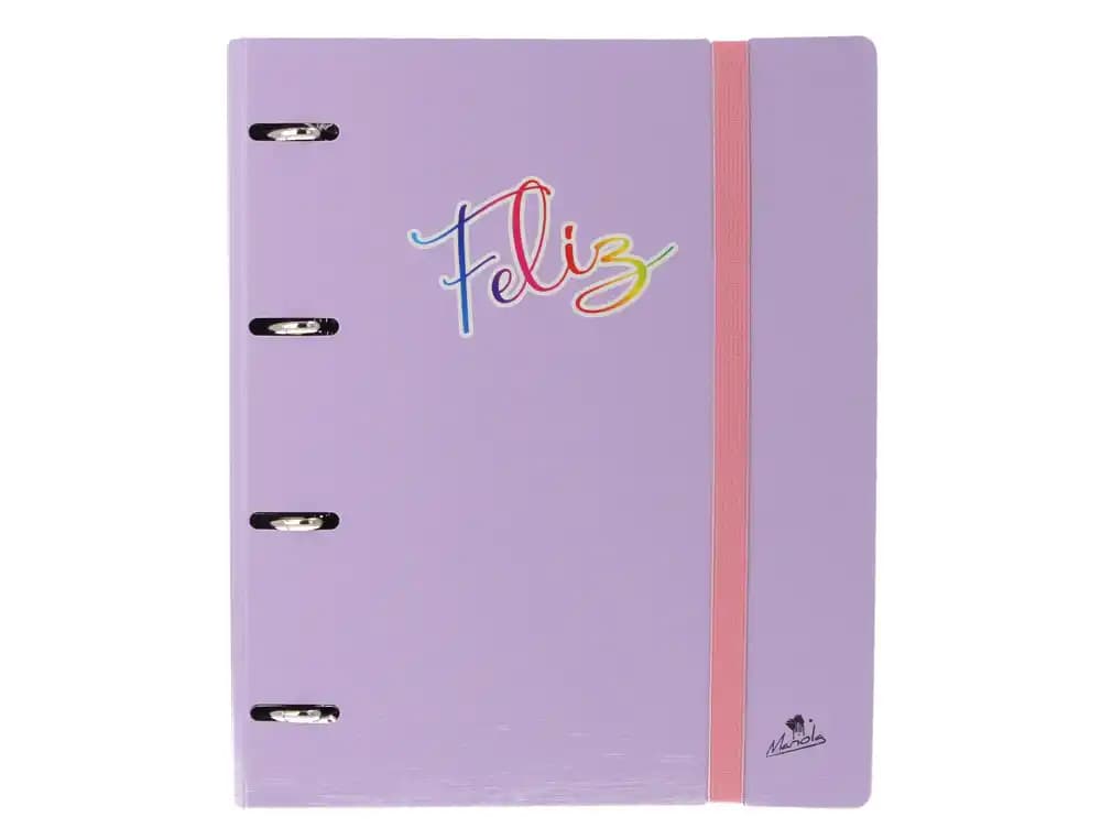 Carpeta 4 anillas 40 mm mixtas mariola polyfoam din a4 sin recambio pastel palabras