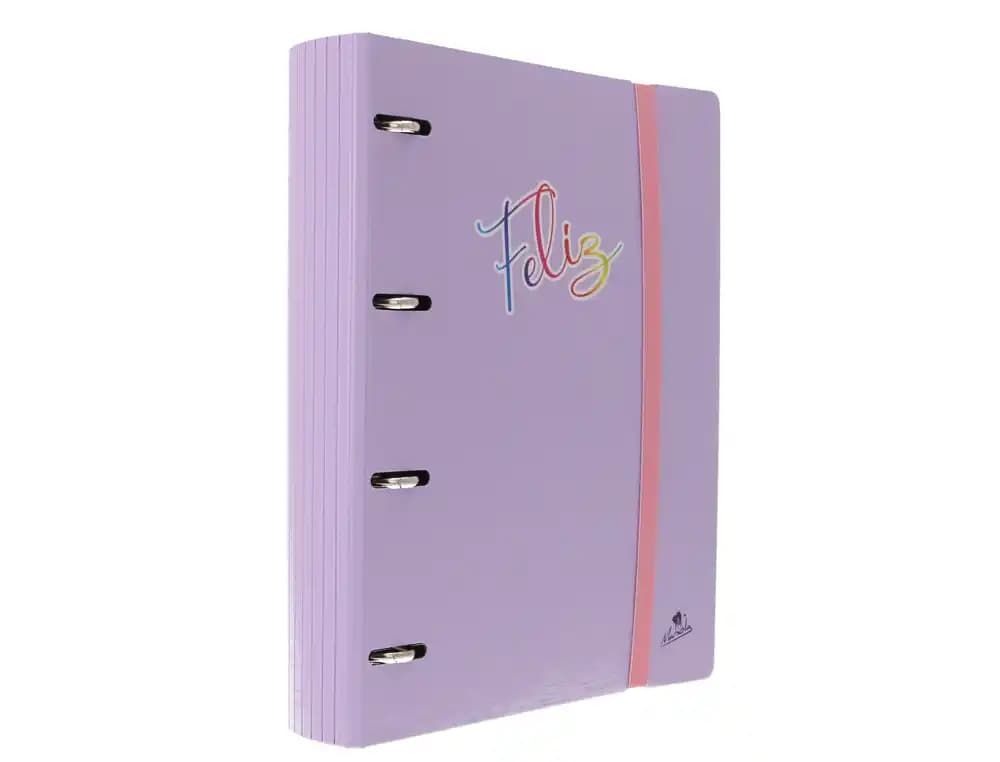 Carpeta 4 anillas 40 mm mixtas mariola polyfoam din a4 sin recambio pastel palabras