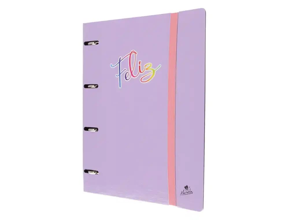 Carpeta 4 anillas 40 mm mixtas mariola polyfoam din a4 sin recambio pastel palabras