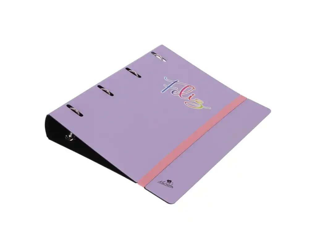 Carpeta 4 anillas 40 mm mixtas mariola polyfoam din a4 sin recambio pastel palabras