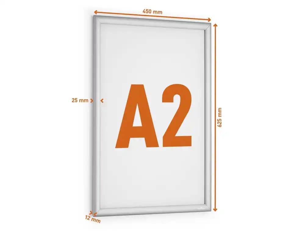 Durable Marco portaanuncios Durable outdoor A2 marco aluminio anodizado plata 645x470x12 mm