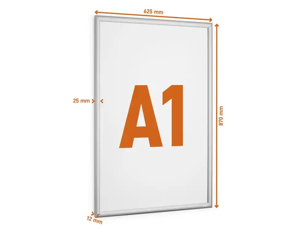 Durable Marco portaanuncios Durable outdoor A1 marco aluminio anodizado plata 895x645x12 mm