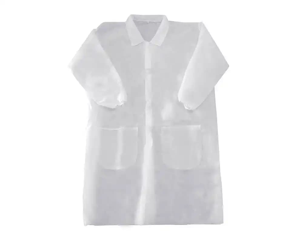 Safetop Bata de laboratorio Safetop lab-coat polipropileno blanco 67x104 cm talla l