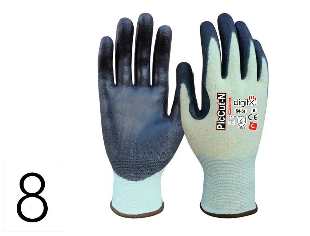Safetop Guantes de polietileno Safetop piccut-n EN388 anticorte con refuerzo pulgar talla 8