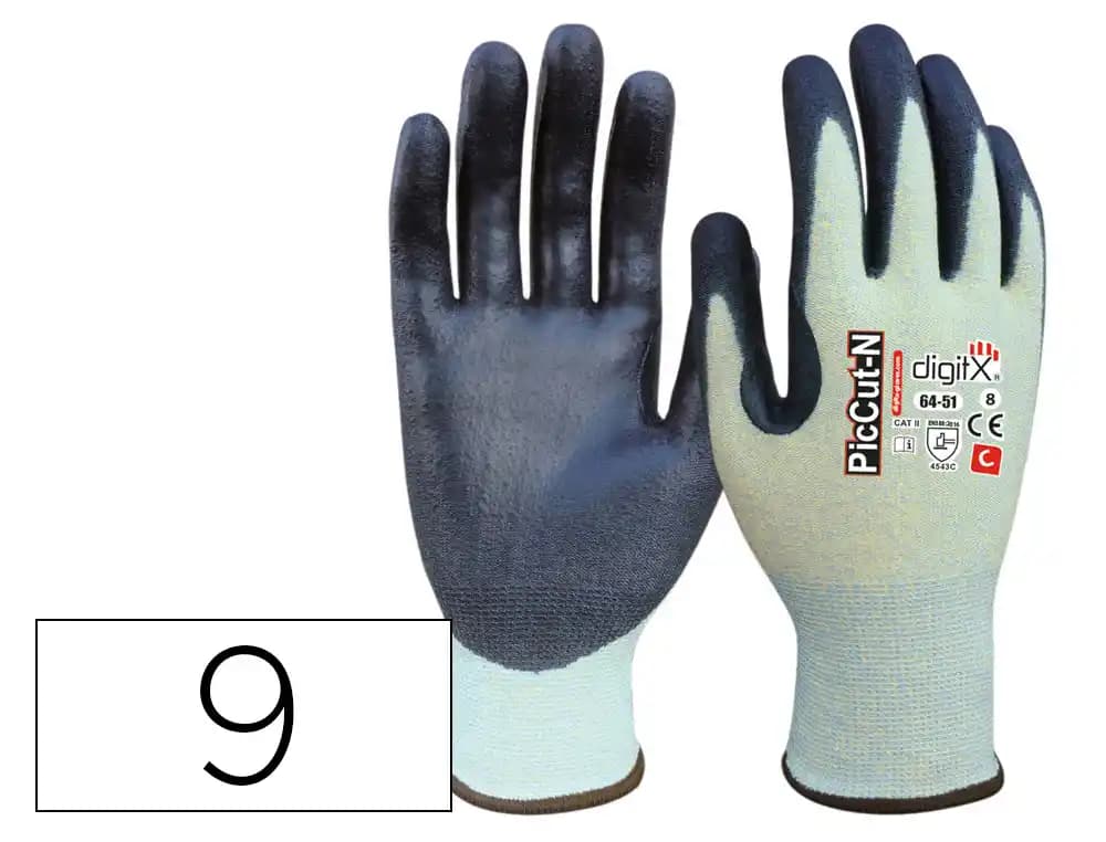 Safetop Guantes de polietileno Safetop piccut-n EN388 anticorte con refuerzo pulgar talla 9