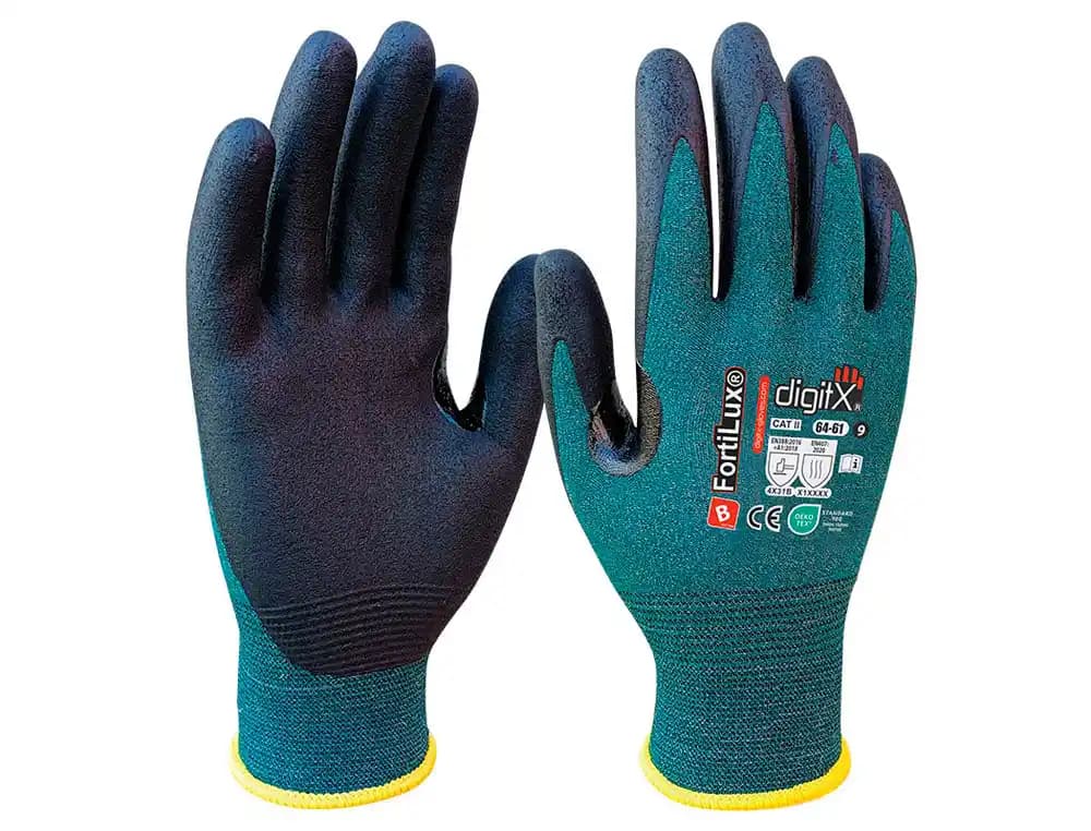 Safetop Guantes de nitrilo Safetop fortilux anticorte foam 18 g con refuerzo oeko talla 8