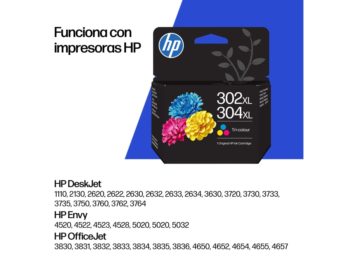 Ink-jet hp pack 302xl negro + 304xl tricolor