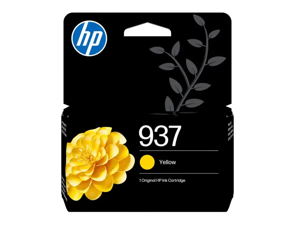 HP Cartucho de tinta original HP 937 amarillo para OfficeJet Pro 9120E, 9130E, 9720, 9730, 9110B, 9120B y 9130B, 800 páginas
