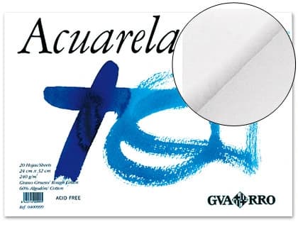 Guarro Bloc Guarro C200400721 para acuarela, 20 hojas de 240 g/m²
