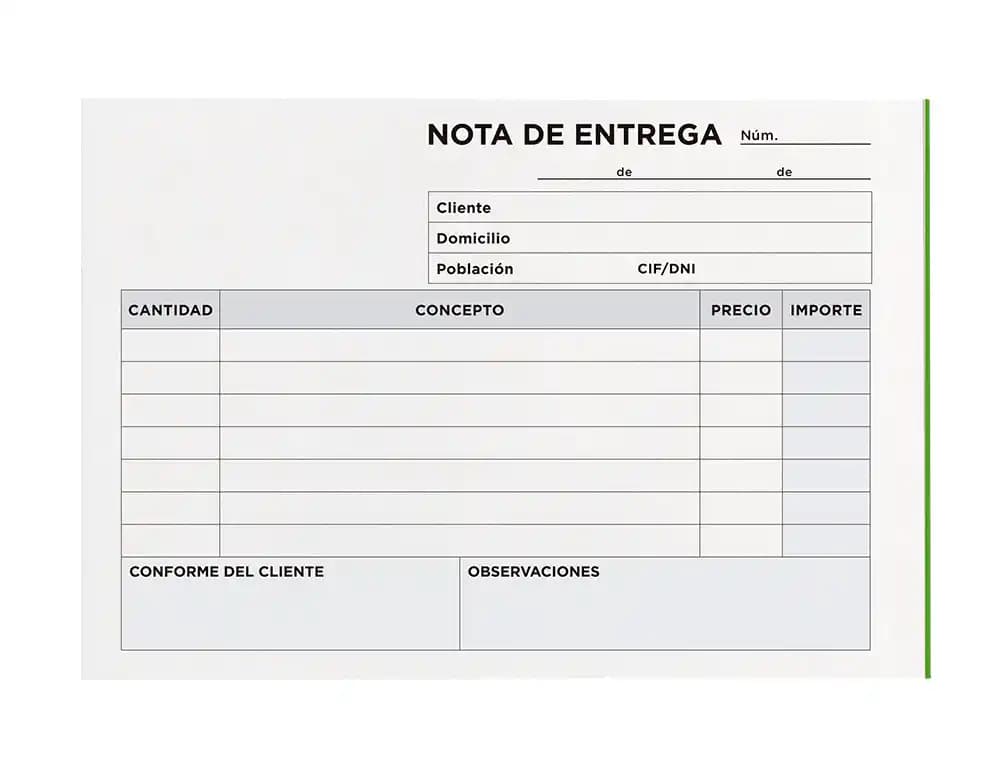 Talonario liderpapel entregas 8º original y copia t228 apaisado