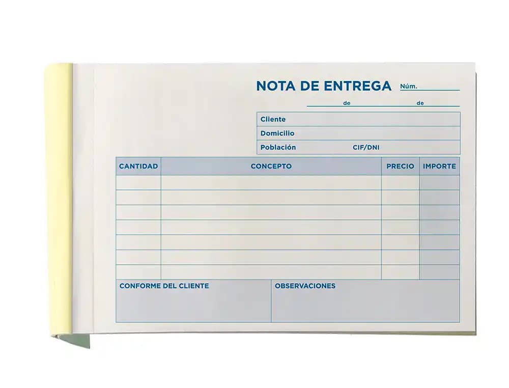 Talonario liderpapel entregas 8º original y copia t228 apaisado