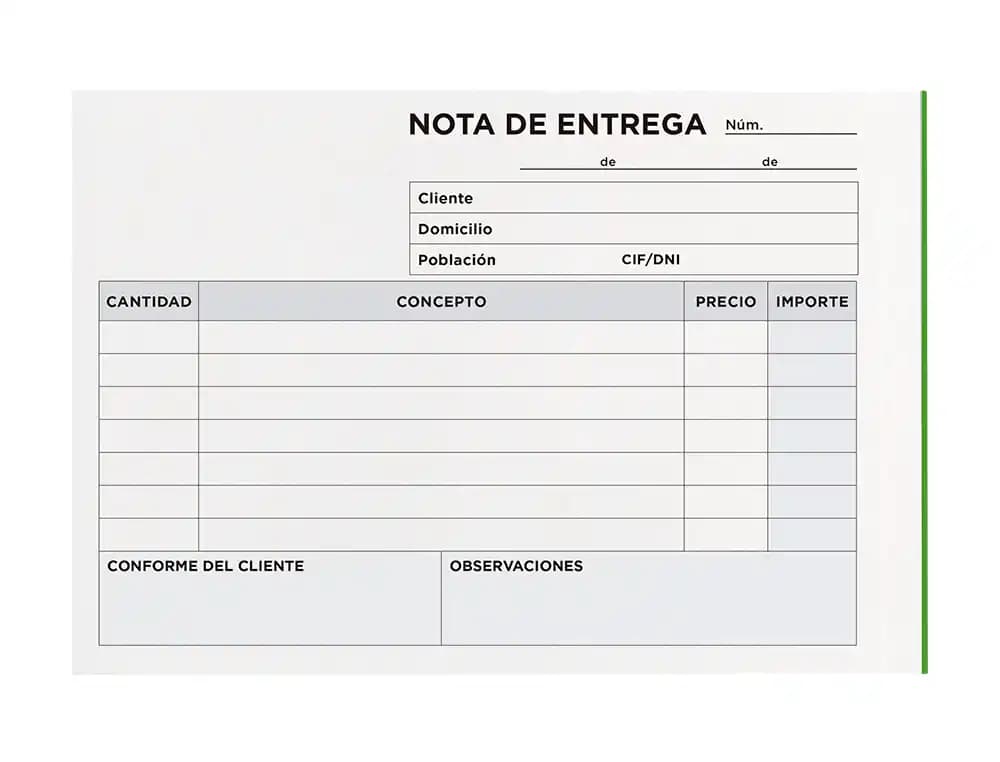 Talonario liderpapel entregas 8º original y 2 copias t328 apaisado