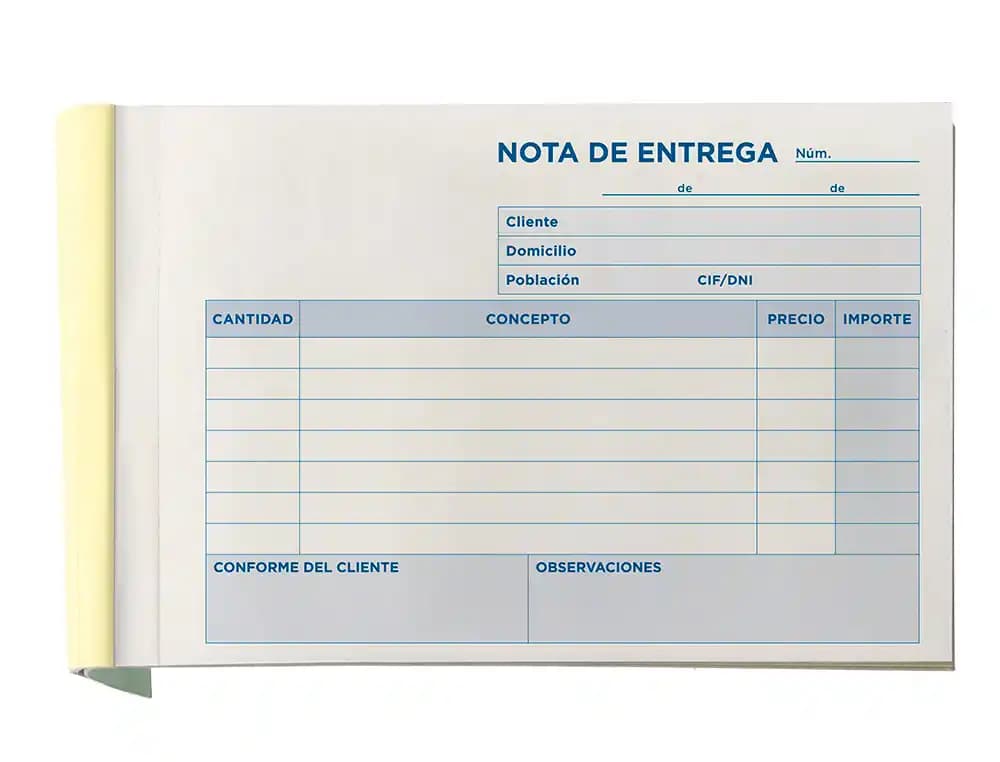 Talonario liderpapel entregas 8º original y 2 copias t328 apaisado
