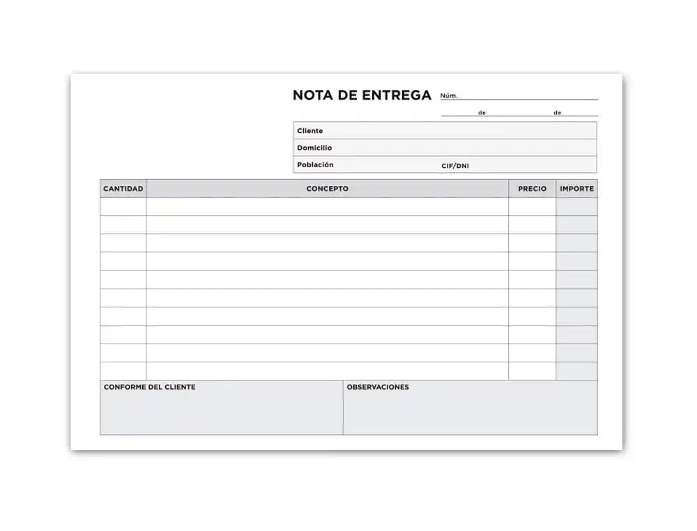 Talonario liderpapel entregas cuarto original y copia t229 apaisado