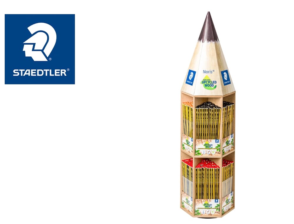 Staedtler Lápices de grafito Staedtler Noris 120, expositor giratorio con 48 docenas en graduaciones surtidas