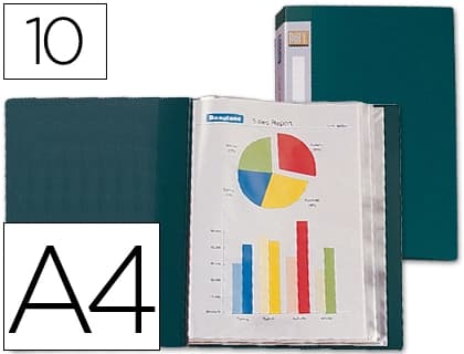 Liderpapel Carpeta liderpapel personaliza 31703 10 fundas polipropileno din a4 verde lomo personalizable