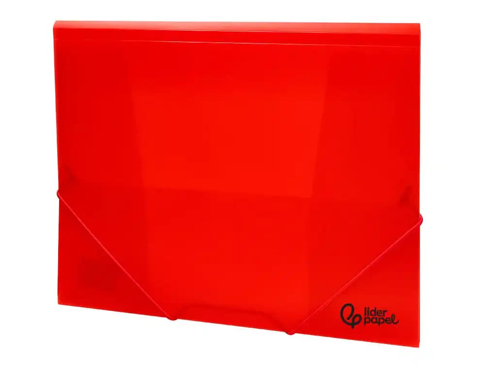 Carpeta liderpapel gomas tres solapas polipropileno din a4 translucido