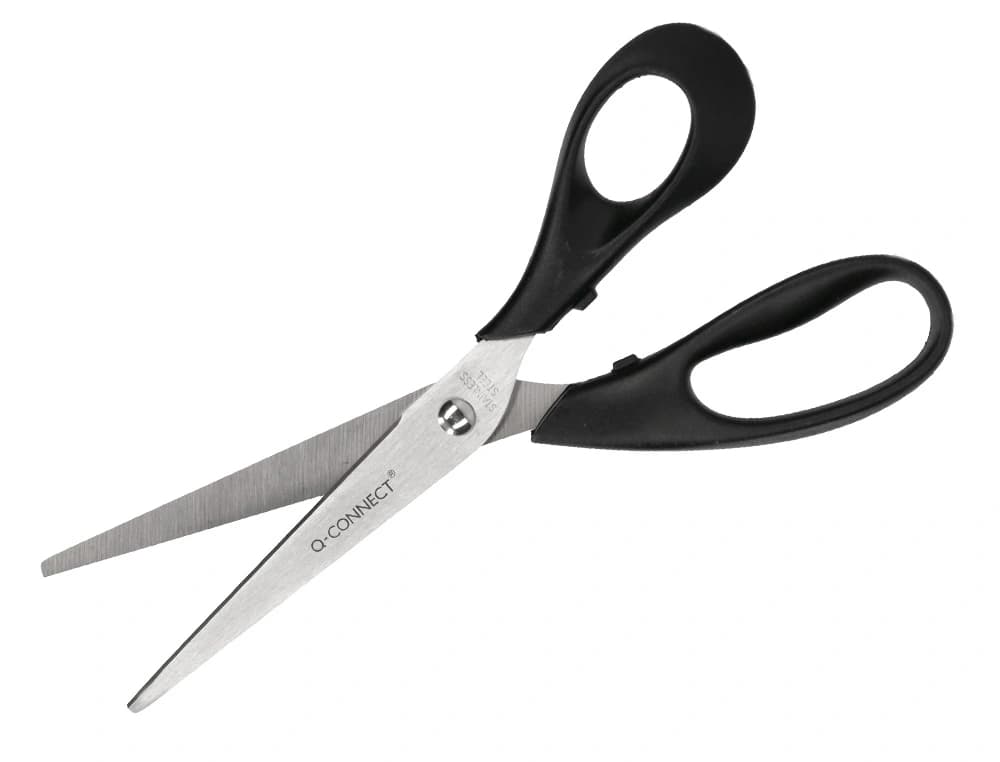 Tijera oficina q-connect inoxidable 8\" 20 cm en blister