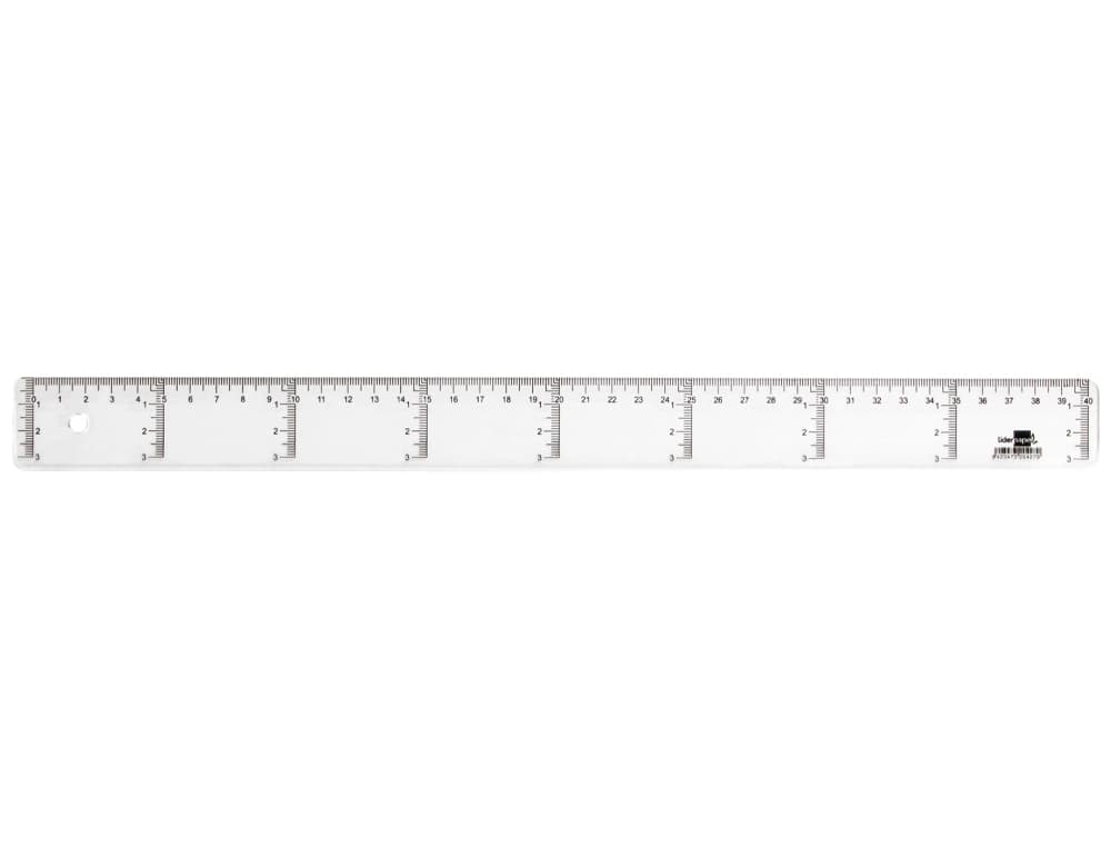 Regla liderpapel plastico cristal 40 cm
